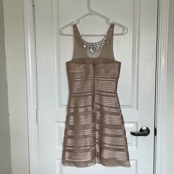 NWOT - BCBG MaxAzria Cocktail Dress (Champagne Color) - Picture 2 of 3
